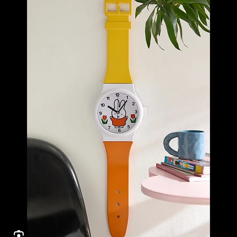 ❌SOLD❌NIB Miffy Watch Wall Clock (YELLOW & ORANGE) - AA battery Not included